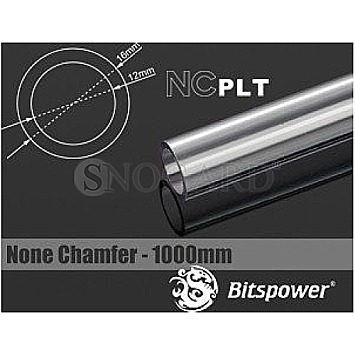 Bitspower None Chamfer PETG Link Tube 16/12mm 100cm transparent