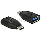 DeLOCK Adapter USB-C Stecker > USB 3.0-A Buchse schwarz