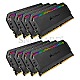 128GB Corsair CMT128GX4M8X3600C18 Dominator Platinum RGB DDR4-3600 Black Kit