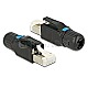 DeLOCK 86265 RJ45 Stecker feldkonfektionierbar CAT6A schwarz/silber