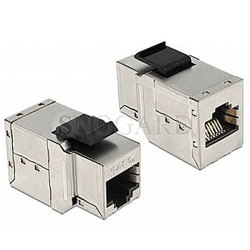 DeLOCK 86166 Keystone Modul CAT6A 2xRJ45 Buchse silber