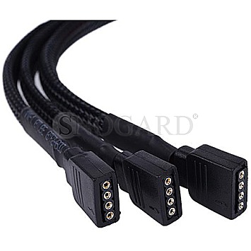 Alphacool Y-Kabel RGB 4pol auf 3x 4pol 60cm schwarz