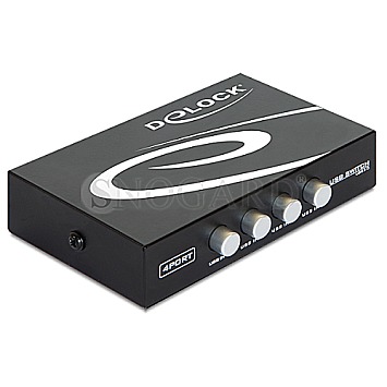 DeLOCK 87634 USB 2.0 Switch 4-Port manuell schwarz