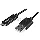 StarTech.com Micro USB Kabel mit LED Ladeanzeige 1m schwarz