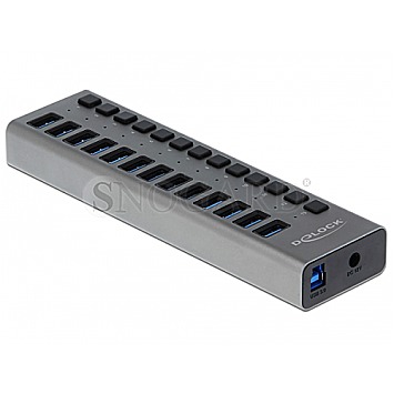 DeLOCK 63977 Externer USB 3.0 Hub 13 Ports + Schalter