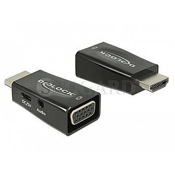 DeLOCK 65901 Adapter HDMI-A Stecker -> VGA Buchse mit Audio
