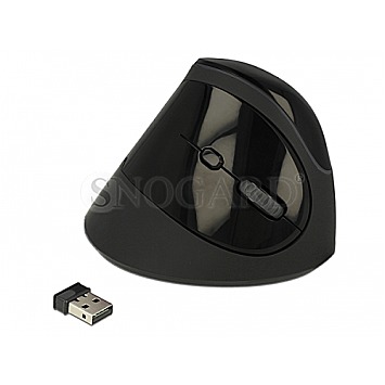 DeLOCK 12599 Ergo USB Maus vertikal schwarz kabellos/USB
