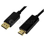 LogiLink CV0127 DisplayPort 1.2 zu HDMI 2m schwarz