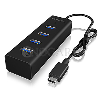 ICY BOX IB-HUB1409-C3 4 Port USB 3.0 Hub schwarz