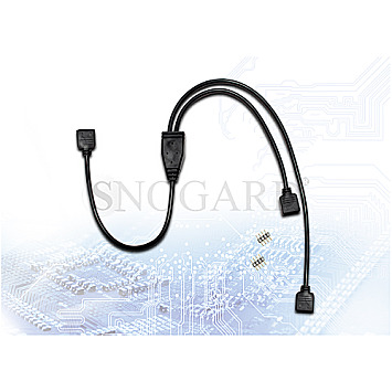 Inter-Tech 88885465 RGB Verteiler 2-fach 48cm schwarz