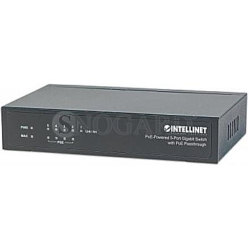 Intellinet Gigabit Switch Desktop 5-Port PoE+ 4xRJ45 PoE+(68W), 1xPoE+ PD