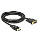 DeLOCK 85314 Displayport 1.2 Stecker auf DVI 24+1 Stecker 3m schwarz