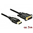 DeLOCK 85314 Displayport 1.2 Stecker auf DVI 24+1 Stecker 3m schwarz