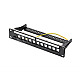 Digitus 10" Keystone Patchpanel 12-Port modular 1HE schwarz