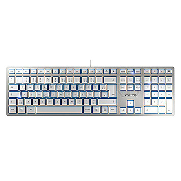 Cherry KC 6000 Slim UK-Layout QWERTY silber