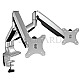 ICY BOX IB-MS504-T Dual Monitor Arm bis 32" silber