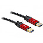 DeLOCK 82747 Premium USB-A 3.0 auf USB-A 3.0 5m schwarz/rot