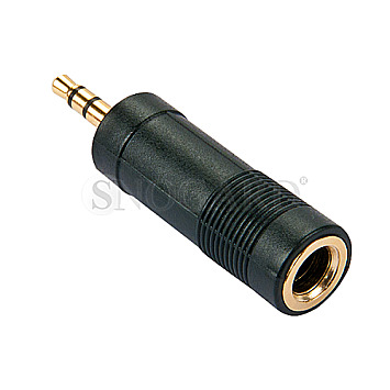 Lindy Stereo Audio-Adapter 3.5mm Klinkenstecker an 6.3mm Klinkenstecker