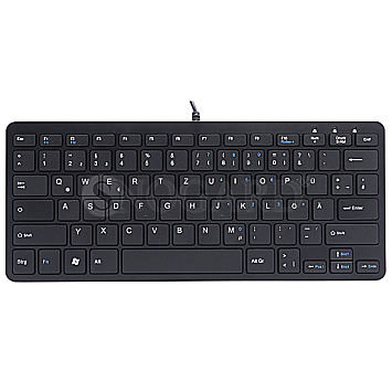 R-GO Compact-Tastatur DE-Layout schwarz