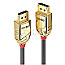 Lindy 36296 DisplayPort 1.2 Kabel Gold Line 4K 60Hz 10m grau