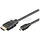 Goobay 31943 HDMI Kabel Typ-A/Micro-D 3m schwarz