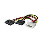 Goobay 68524 Power-Adapter 4pin Molex Stecker/2x 15pin S-ATA gerade