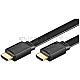 Goobay 31928 HDMI 1.4b mit Ethernet 4K Flachkabel 3m schwarz