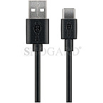 Goobay 59122 USB-C Sync- & Ladekabel 2m 480Mbit/s schwarz