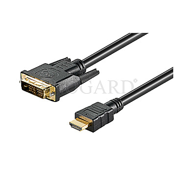 Goobay 51586 DVI-D 18+1 Stecker/HDMI Stecker 10m schwarz retail