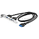 Goobay 95369 Slotblende 2x USB-A 3.0 Buchse / 1x USB 3.0 intern