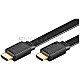 Goobay 31925 High Speed 4K 60Hz HDMI Flachkabel mit Ethernet 1m schwarz