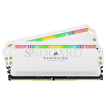 16GB Corsair CMT16GX4M2C3200C16W Dominator Platinum RGB DDR4-3200 Kit (White)