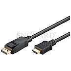 Goobay 51958 Displayport 1.2/HDMI 4K UHD 2160p 3m schwarz