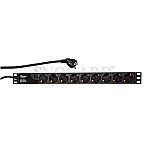 LogiLink PDU9C03 19" Steckdosenleiste 9-fach PDU schwarz