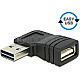 DeLOCK 65522 EASY-USB 2.0 Adapter 2xUSB-A Stecker/Buchse vertikal gewinkelt