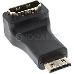 InLine 17690K HDMI Buchse auf Mini-HDMI Stecker Typ C Adapter gewinkelt schwarz