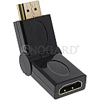 InLine 17692B HDMI Stecker auf HDMI Buchse Adapter Drehgelenk schwarz