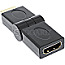 InLine 17692B HDMI Stecker auf HDMI Buchse Adapter Drehgelenk schwarz