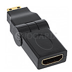 InLine 17690M HDMI Buchse auf Mini-HDMI Stecker Adapter Drehgelenk schwarz