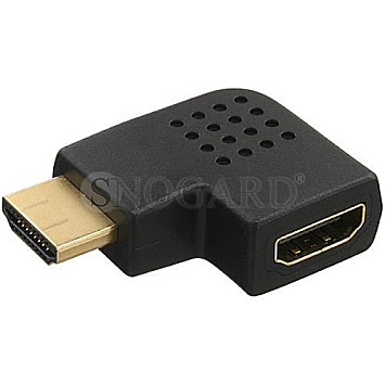 InLine 17600T HDMI Stecker auf HDMI Buchse Adapter gewinkelt schwarz