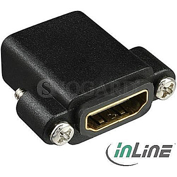 InLine 17600N HDMI Buchse auf HDMI Buchse Einbauadapter schwarz