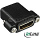InLine 17600N HDMI Buchse auf HDMI Buchse Einbauadapter schwarz