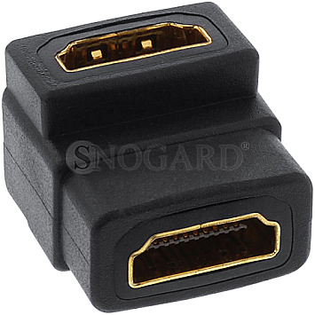 InLine 17600W HDMI Buchse auf HDMI Buchse Adapter gewinkelt schwarz