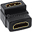 InLine 17600W HDMI Buchse auf HDMI Buchse Adapter gewinkelt schwarz