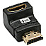 InLine 17600H HDMI Stecker auf HDMI Buchse Adapter unten gewinkelt schwarz