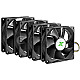 Inter-Tech 88887290 IPC Fan Set 80mm 4er-Pack