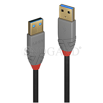 Lindy 36754 Anthra Line USB 3.0 Typ-A 5m schwarz/grau