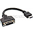 InLine 17670I HDMI 19pol.Stecker auf DVI-I 24+5 Buchse Adapterkabel 20cm schwarz