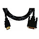Brackton 4K 3D Professional DVI-D Stecker -> HDMI Stecker 3m schwarz/silber