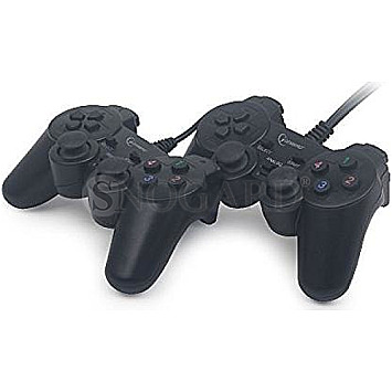 Gembird JPD-UDV2-01 Double Gamepad USB schwarz